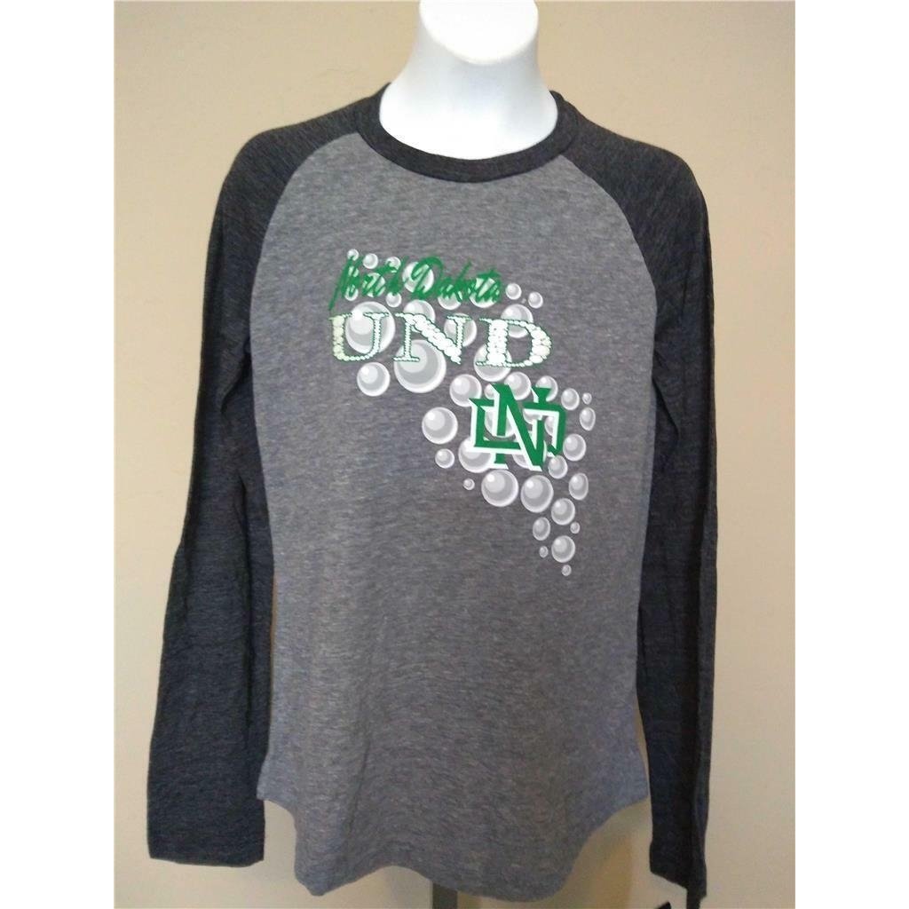 UND North Dakota Fighting Hawks Youth Size L Large 14 Gray Shirt Image 1