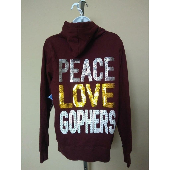 Minnesota Golden Gophers Womens Size M Medium Embellished Full Zip Hoodie Image 3