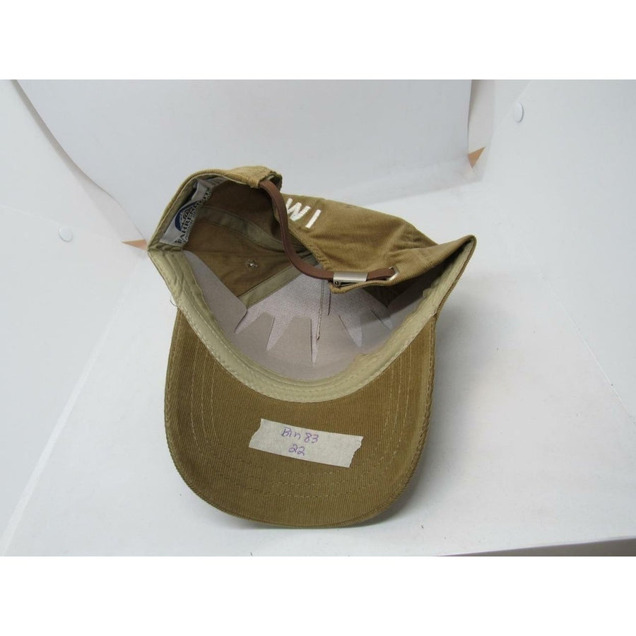 Wisconsin WI Mens Size OSFA Brown Tan Corduroy Adjustable Hat Image 1