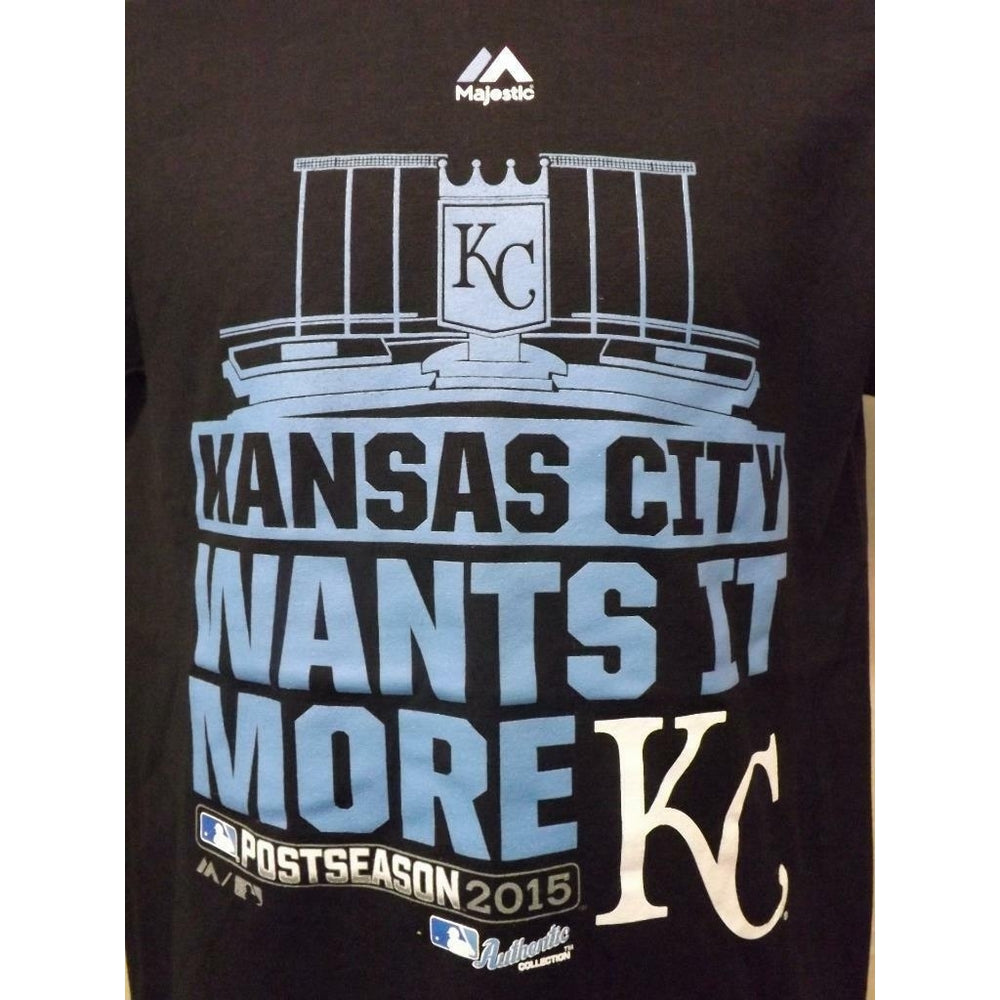 Kansas City Royals 2015 Majestic Youth Small S 8 Black Shirt Image 2