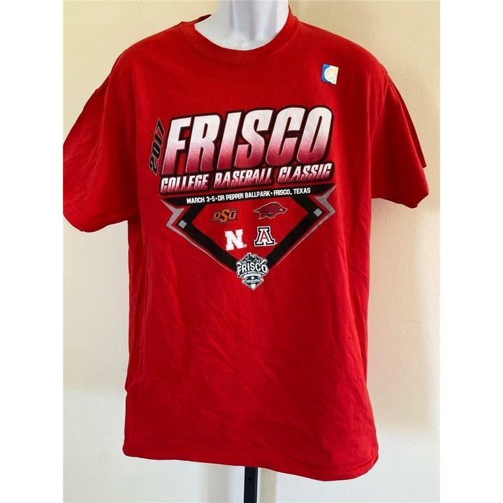 2017 Frisco Baseball Classic Mens Size L Large Red Shirt Image 1