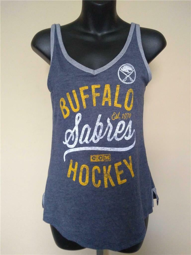 Buffalo Sabres Womens Size S Small Blue CCM Sleeveless Shirt Image 1