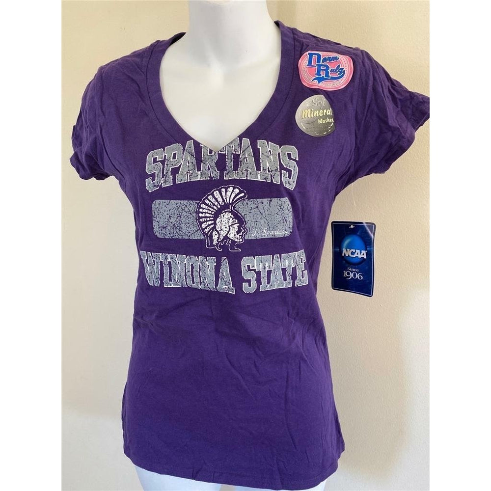 Winona State Spartans Womens Size M Medium Purple Shirt Image 2