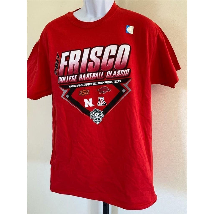 2017 Frisco Baseball Classic Mens Size L Large Red Shirt Image 2