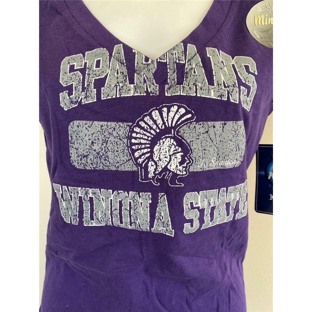 Winona State Spartans Womens Size M Medium Purple Shirt Image 3