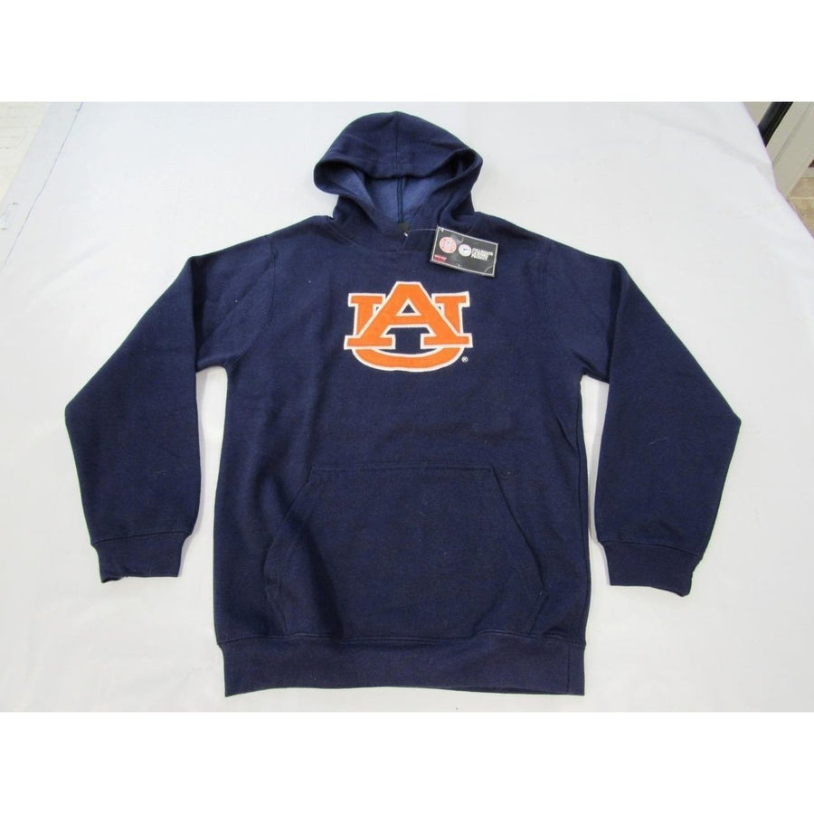 Auburn University Youth Size M Medium Navy Blue Hoodie Image 1