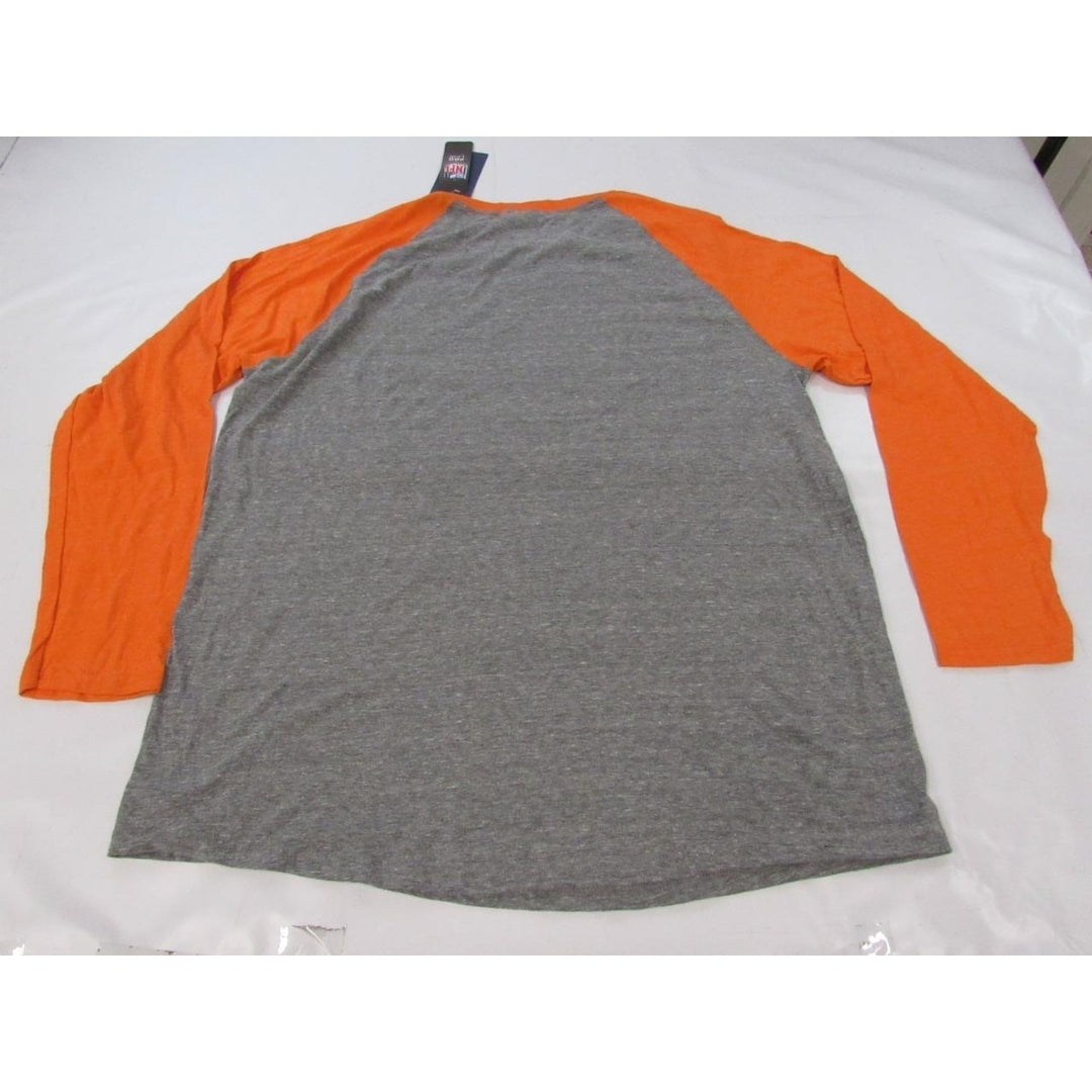 Miami Dolphins Mens Size 2XL Gray Orange Long Sleeve Shirt w/DistressedPrint Image 2