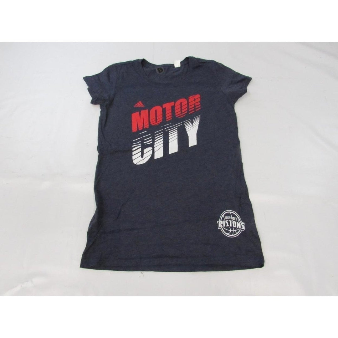 Detroit Pistons Motor City Womens Size M Medium Blue Adidas Shirt Image 4