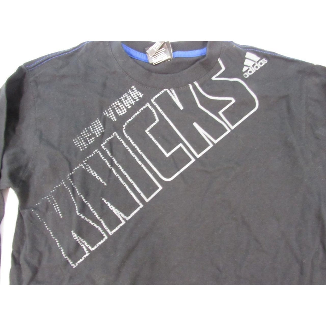 York Knicks Youth Size L Large (14/16) Black Adidas Long Sleeve Shirt Image 3