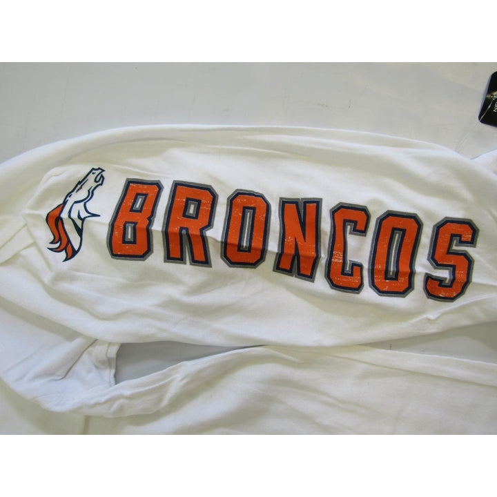 Denver Broncos Mens Size 3XL 3XLarge White Majestic Long Sleeved Shirt Image 4