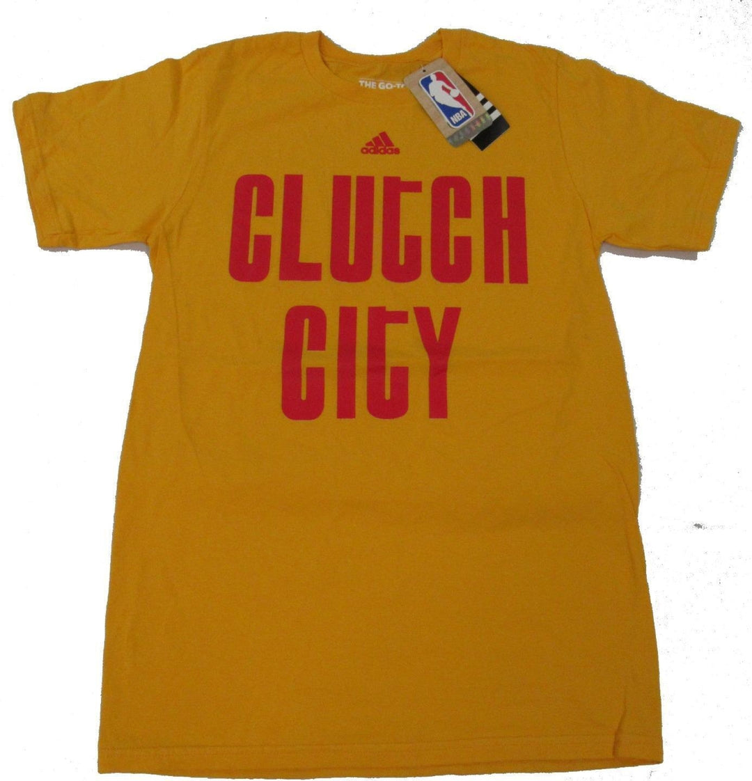 Houston Rockets Clutch City Mens Size S Yellow Adidas Shirt Image 1