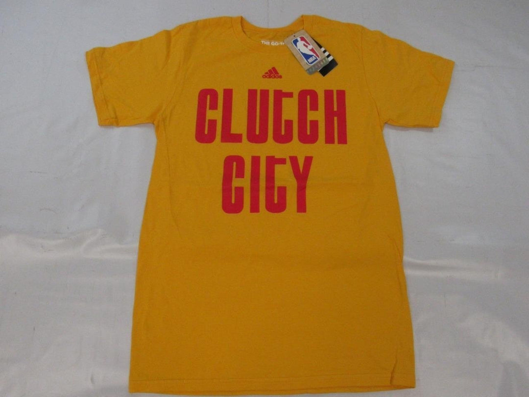 Houston Rockets Clutch City Mens Size S Yellow Adidas Shirt Image 4