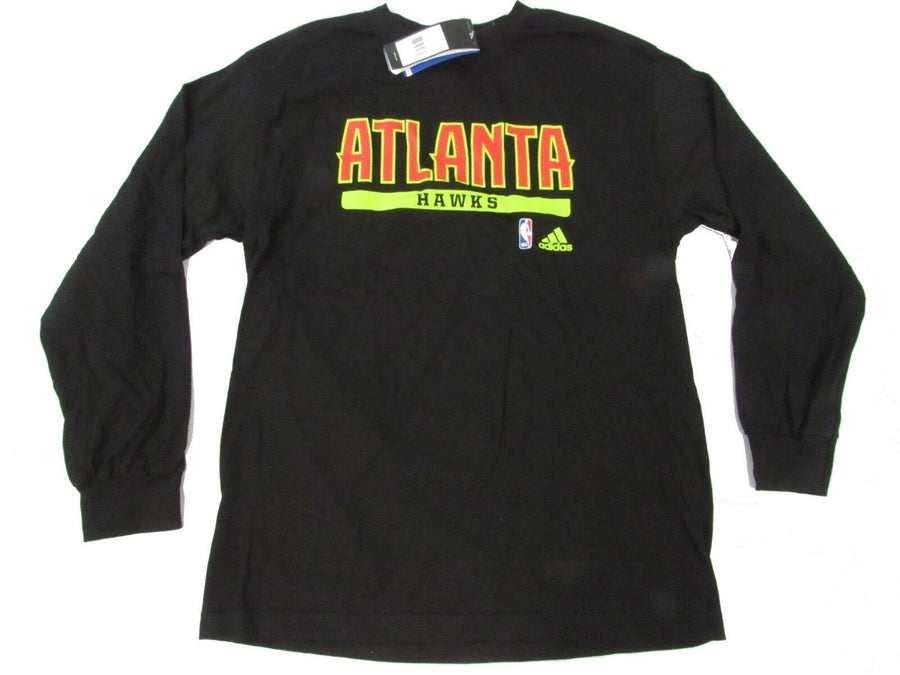 Atlanta Hawks Mens Size M Medium Black Long Sleeve Adidas Shirt Image 1