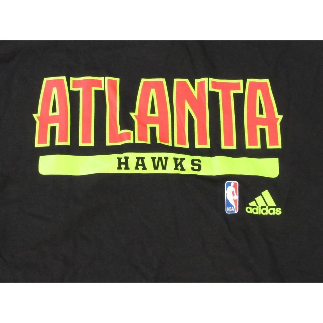 Atlanta Hawks Mens Size M Medium Black Long Sleeve Adidas Shirt Image 4