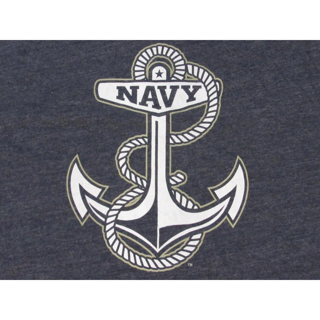 Navy Midshipmen Mens Size XL XLarge Heather Blue Shirt Image 3