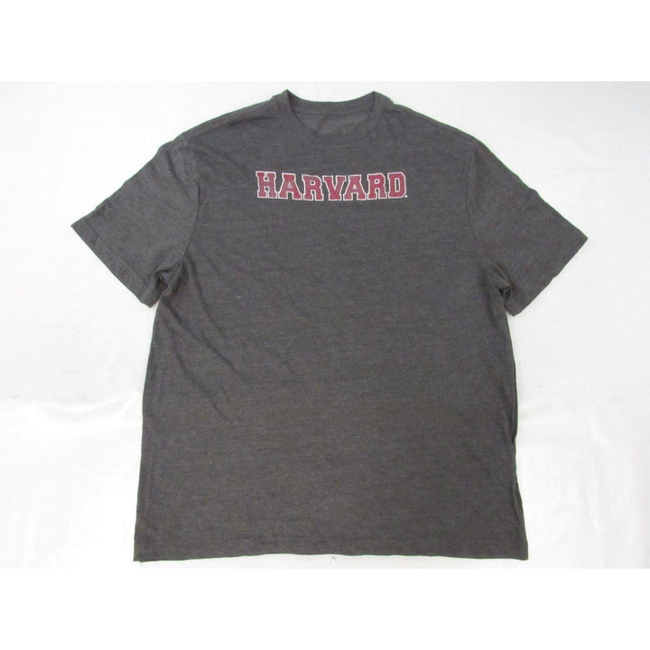 Harvard University Pilgrims Mens Size L Large Gray Shirt w/ Distressed Print Image 1