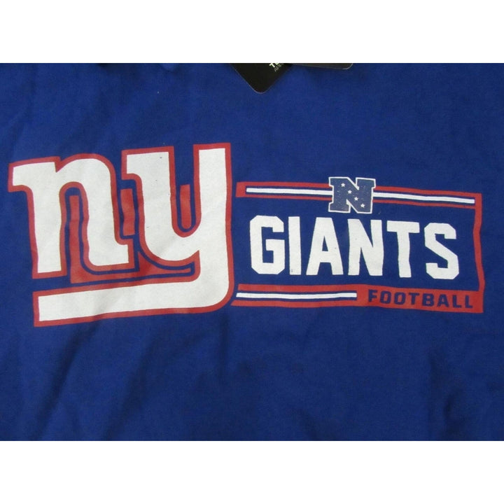 York Giants Football Mens Size 2XL-Tall Blue Hoodie w/ Distressed Print Image 3