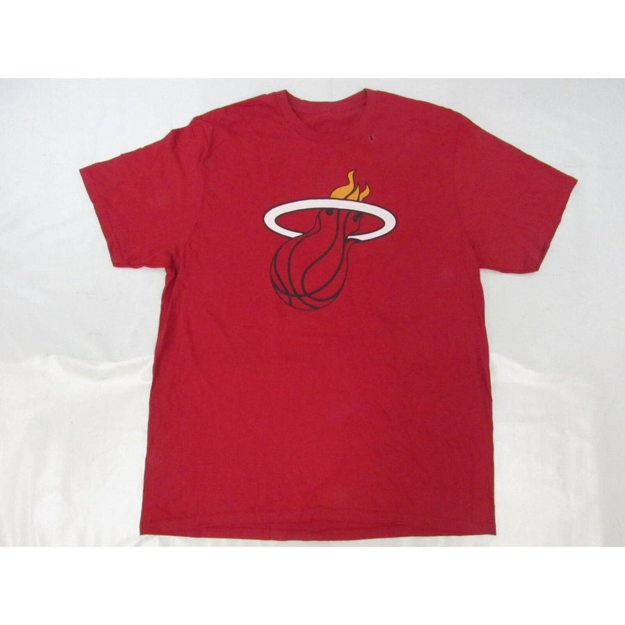 Miami Heat 3 Dwyane Wade Mens Size L Large Red Shirt Image 1