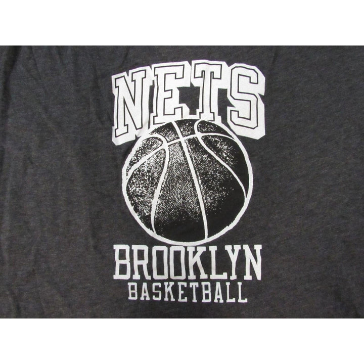 Brooklyn Nets Basketball Womens Size 2XL Charcoal Gray Adidas Shirt Image 3