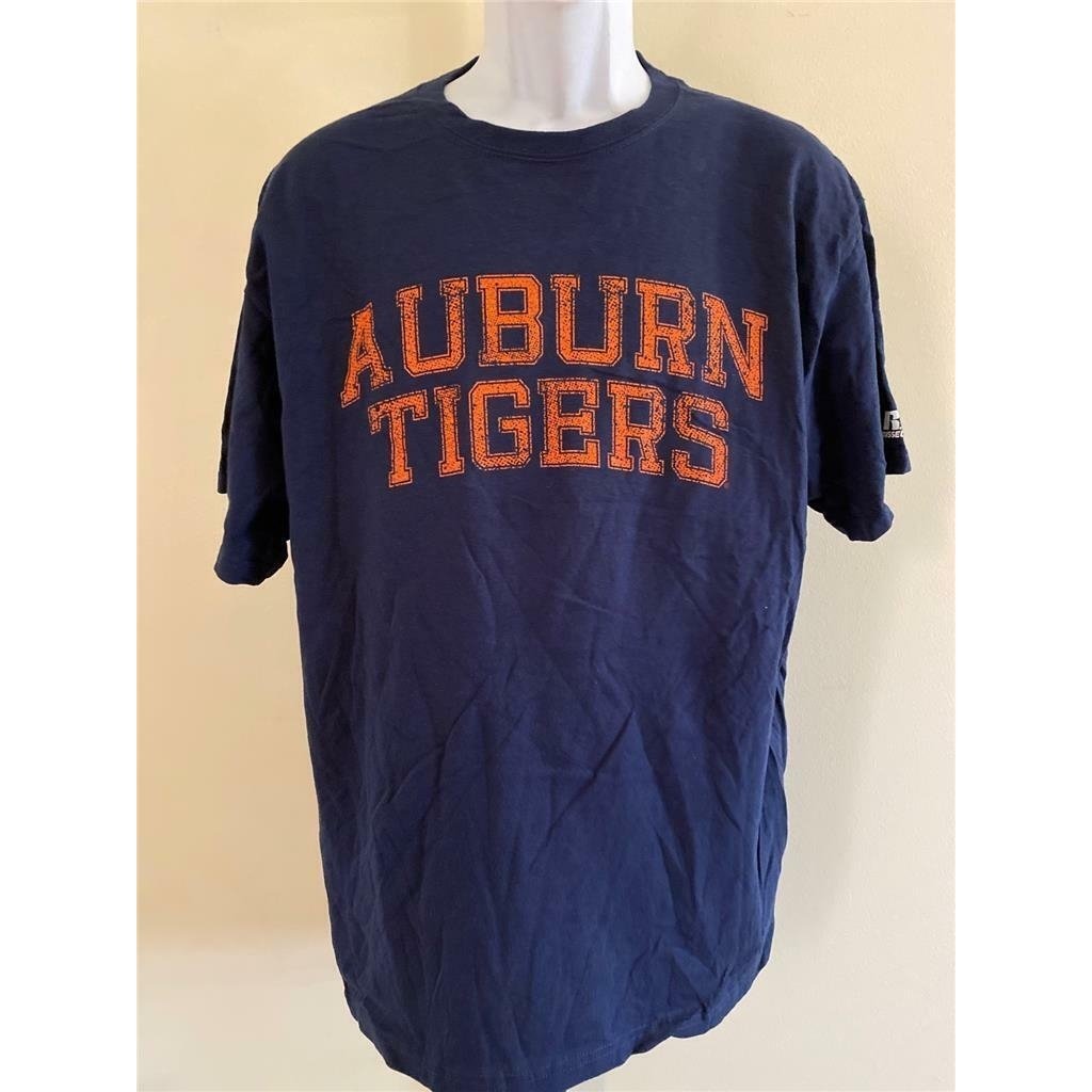 Auburn Tigers Mens Size L Large Blue Russell Shirt Image 1