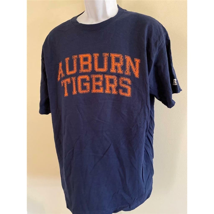 Auburn Tigers Mens Size L Large Blue Russell Shirt Image 2