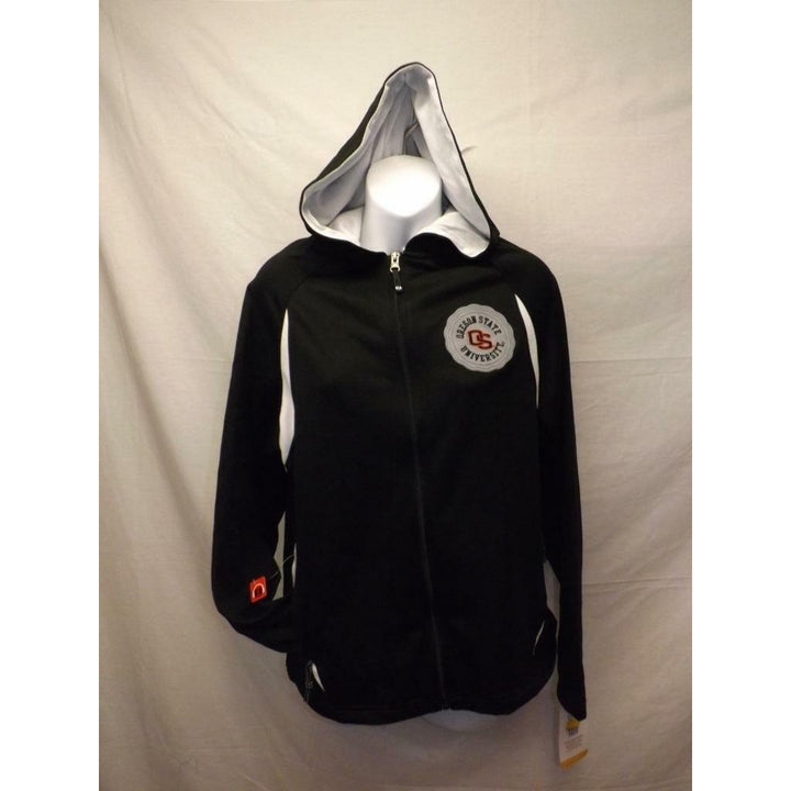 Oregon State Beavers Women Size M Medium Black Sportswear Hooded Jacket Image 1