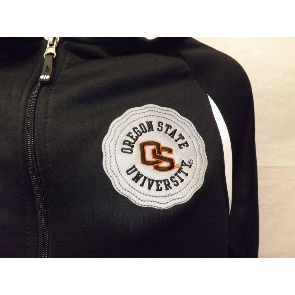 Oregon State Beavers Women Size M Medium Black Sportswear Hooded Jacket Image 2