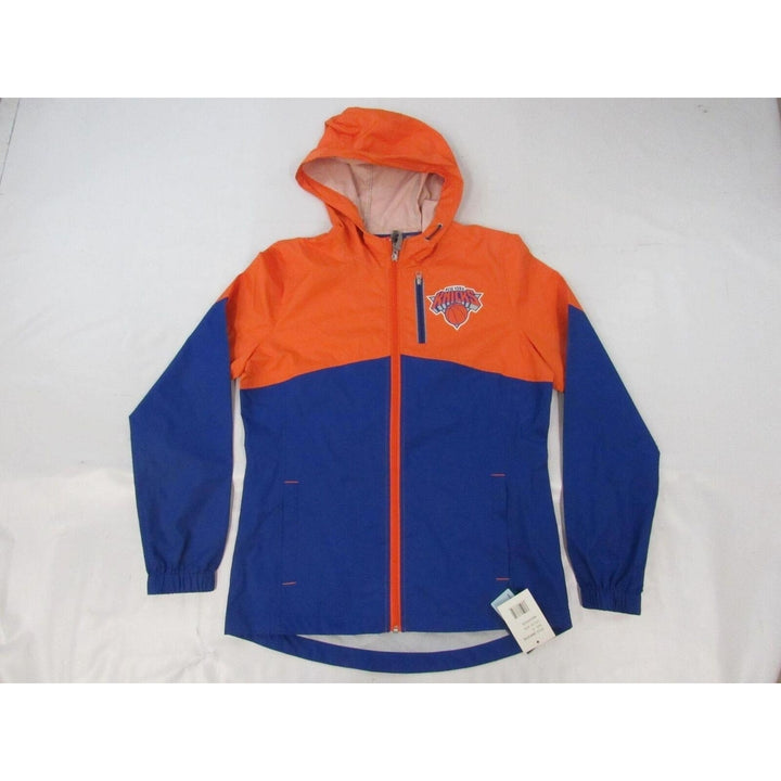 York Knicks Womens Size S NBA4Her Blue/Orange Full-Zip Windbreaker Jacket Image 1