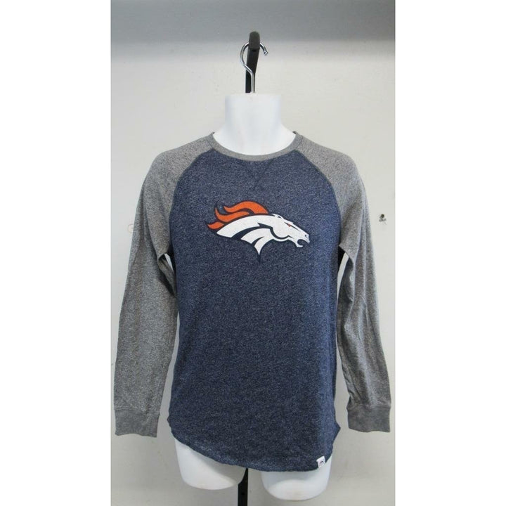 Denver Broncos Mens Size S Small Gray Majestic Long Sleeve Shirt Image 1