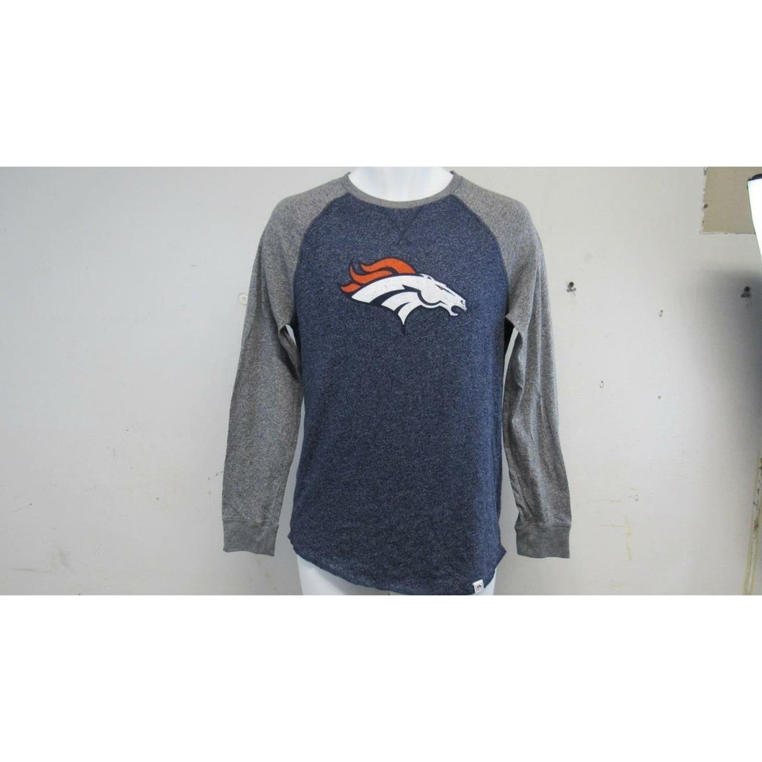 Denver Broncos Mens Size S Small Gray Majestic Long Sleeve Shirt Image 2