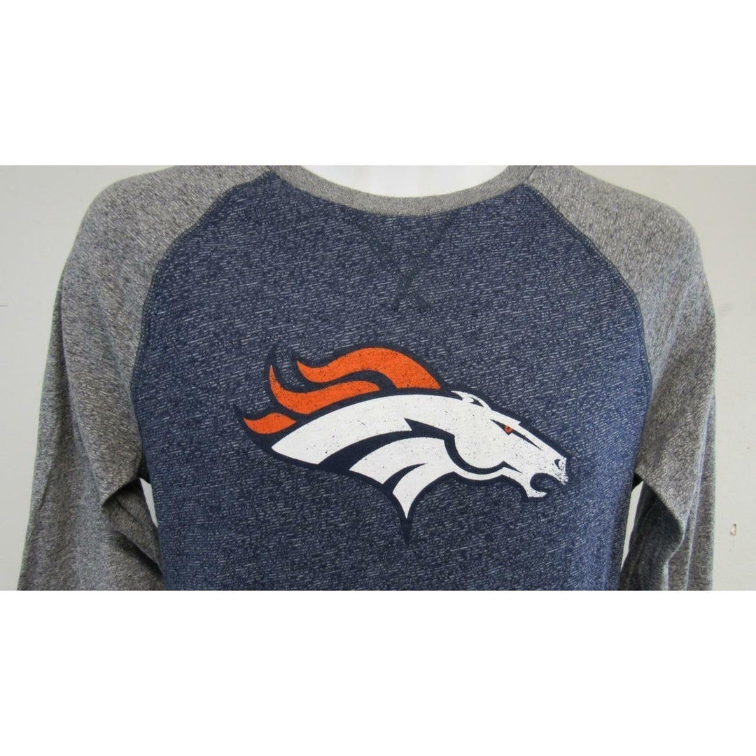 Denver Broncos Mens Size S Small Gray Majestic Long Sleeve Shirt Image 3