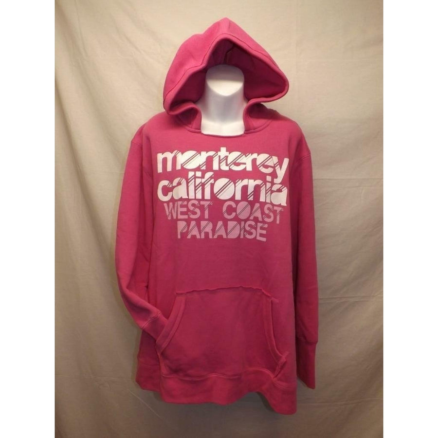 Monterey California West Coast Paradise Womens Size 18/20 Pink Hoodie Image 1