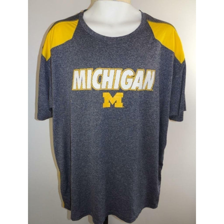 Michigan Wolverines Mens Size 50/52 2XL 2XLarge Polyester Performance Shirt Image 4