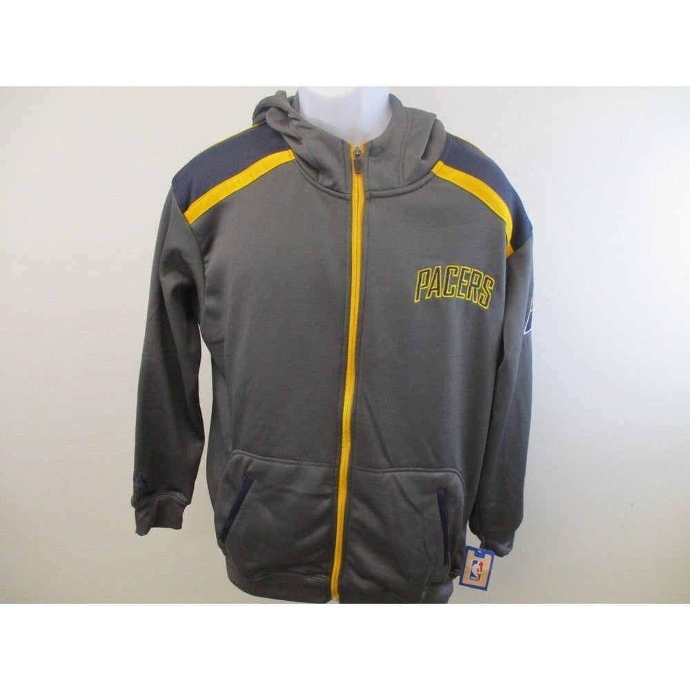 Indiana Pacers Youth Size XL XLarge 18/20 Majestic Gray Hoodie MSRP 50 Image 2