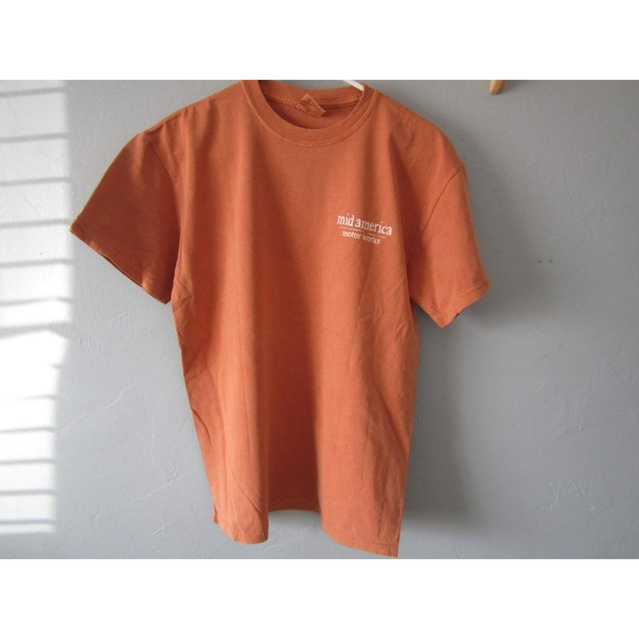 MID AMERICA MOTOR WORKS ADULT SIZE M MEDIUM ORANGE T-shirt 68HV Image 1