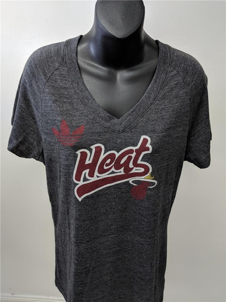 Miami Heat Womens Size XL XLarge Gray Adidas Shirt 28 Image 1