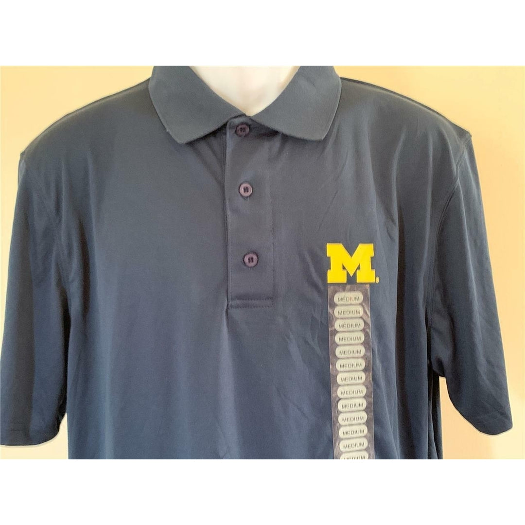 Michigan Wolverines Mens Size M Medium Blue Polo MSRP 40 Image 2