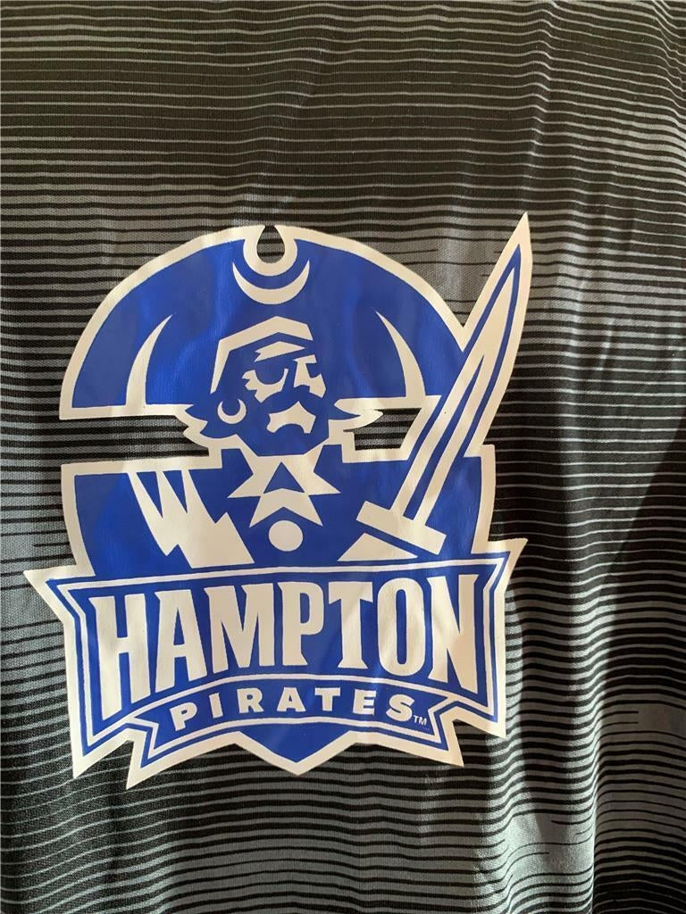 Hampton Pirates Mens Size L Large Black Russell Athletic Shirt Image 2