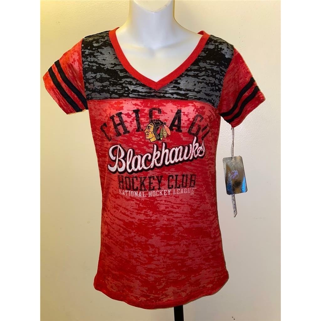 Chicago Blackhawks Womens Size S Small Red Shirt Image 1