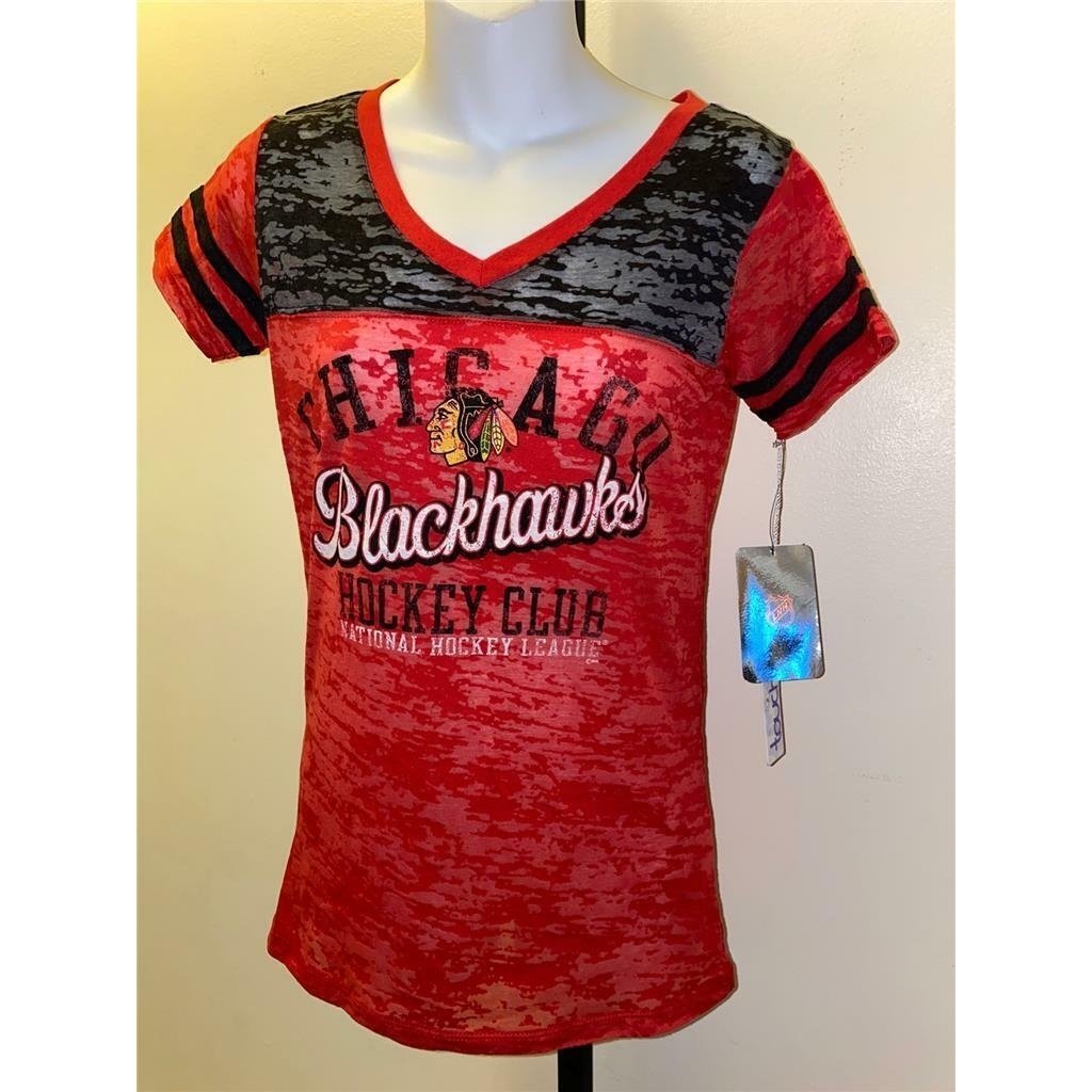 Chicago Blackhawks Womens Size S Small Red Shirt Image 2