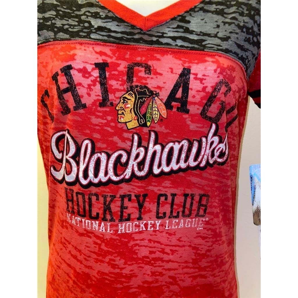 Chicago Blackhawks Womens Size S Small Red Shirt Image 3