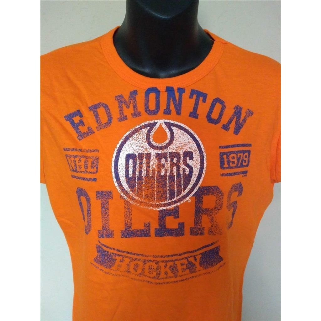 Edmonton Oilers Hockey Womens Size S Small Orange Shirt Image 2