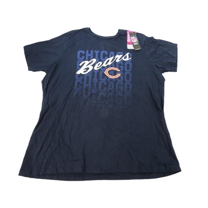 Chicago Bears Womens Plus Size 1X Navy Majestic Shirt Image 1