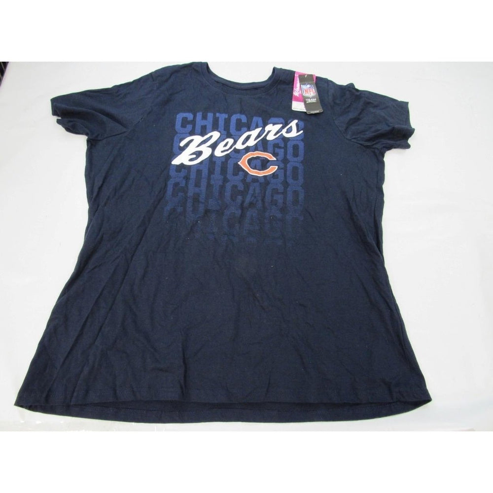 Chicago Bears Womens Plus Size 1X Navy Majestic Shirt Image 2