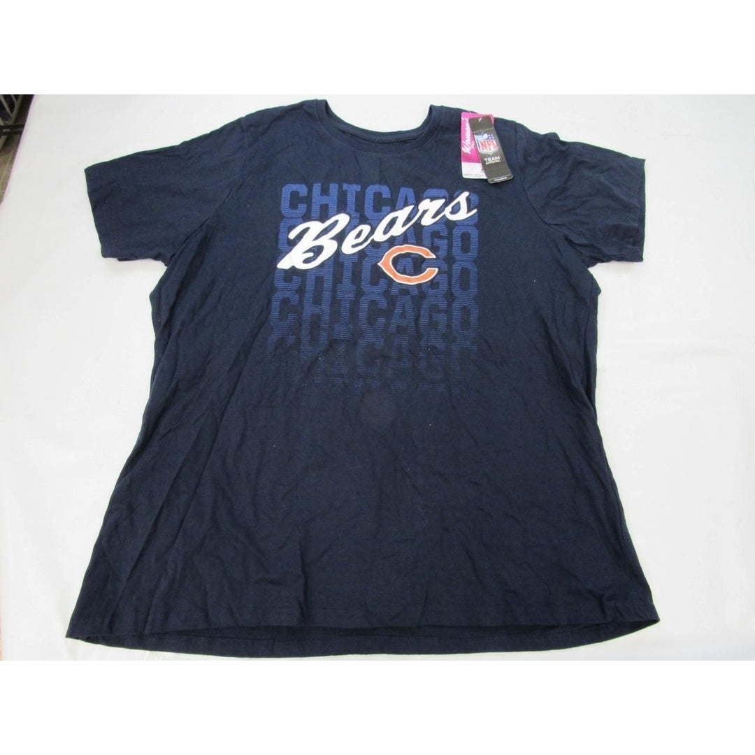 Chicago Bears Womens Plus Size 1X Navy Majestic Shirt Image 4