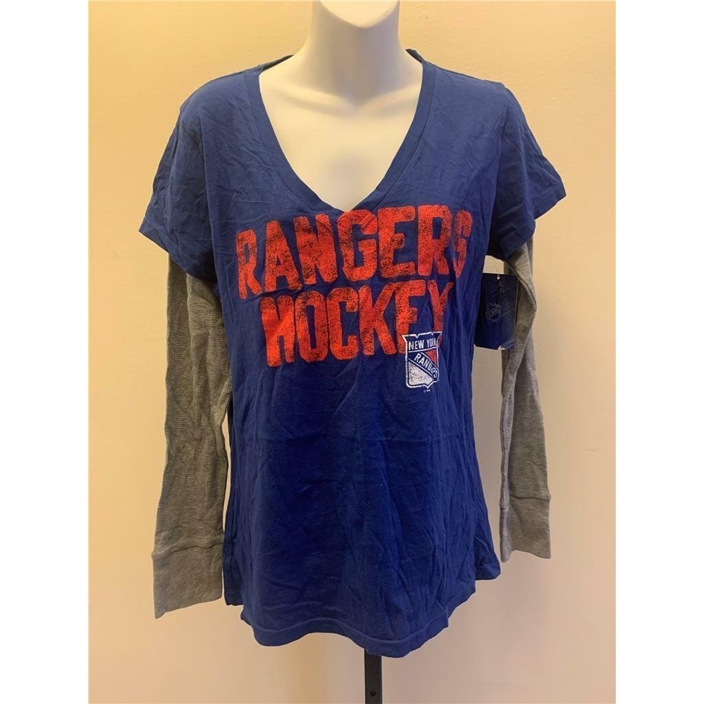 York Rangers Womens Size L Blue G-III Shirt Image 1