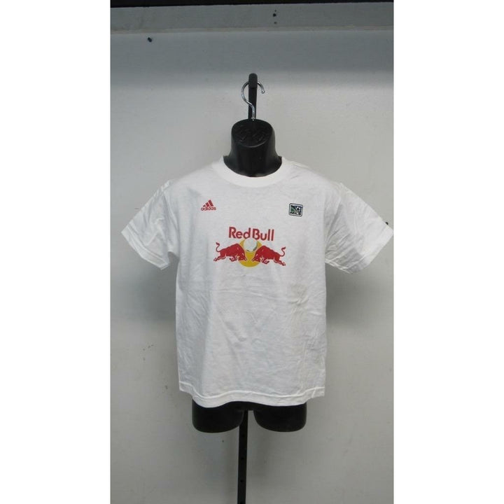 York Red Bulls Youth Size L Large White Adidas Shirt Image 1