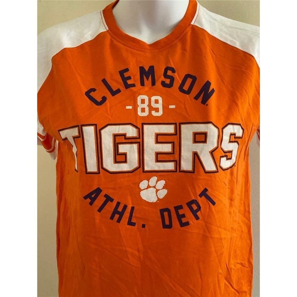 Clemson Tigers Girls Size M Medium Orange Shirt Image 2