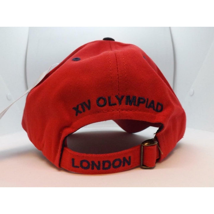 1948 London UK Summer Olympics Mens OSFA Gray Red Cap Hat Image 3