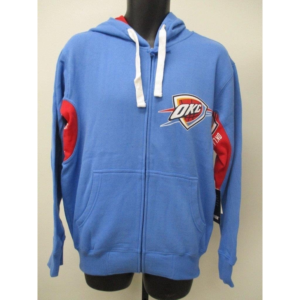 Oklahoma Thunder Mens Size S Small Blue Full-Zip Hoodie MSRP 70 Image 1